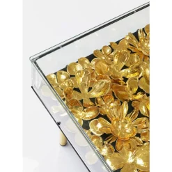 KARE Design Tische-Couchtisch Gold Flowers 120X60