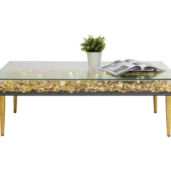 KARE Design Tische-Couchtisch Gold Flowers 120X60