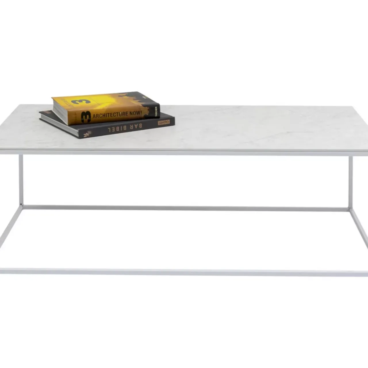 KARE Design Outdoormöbel-Couchtisch Greta Weiss 100X50
