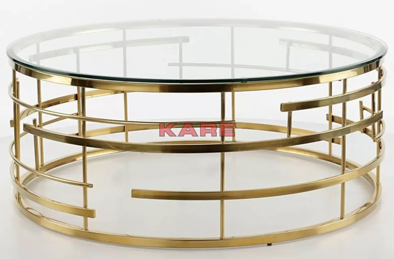 KARE Design Tische-Couchtisch Jupiter Gold O100Cm