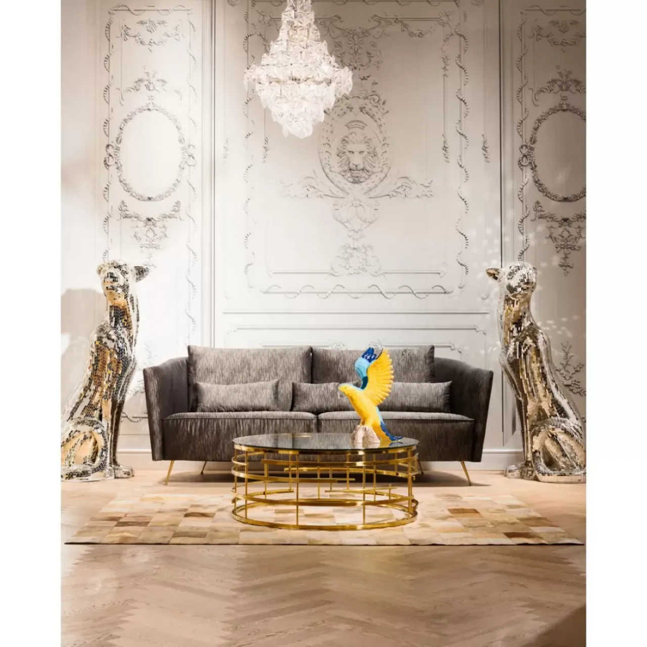 KARE Design Tische-Couchtisch Jupiter Gold O100Cm