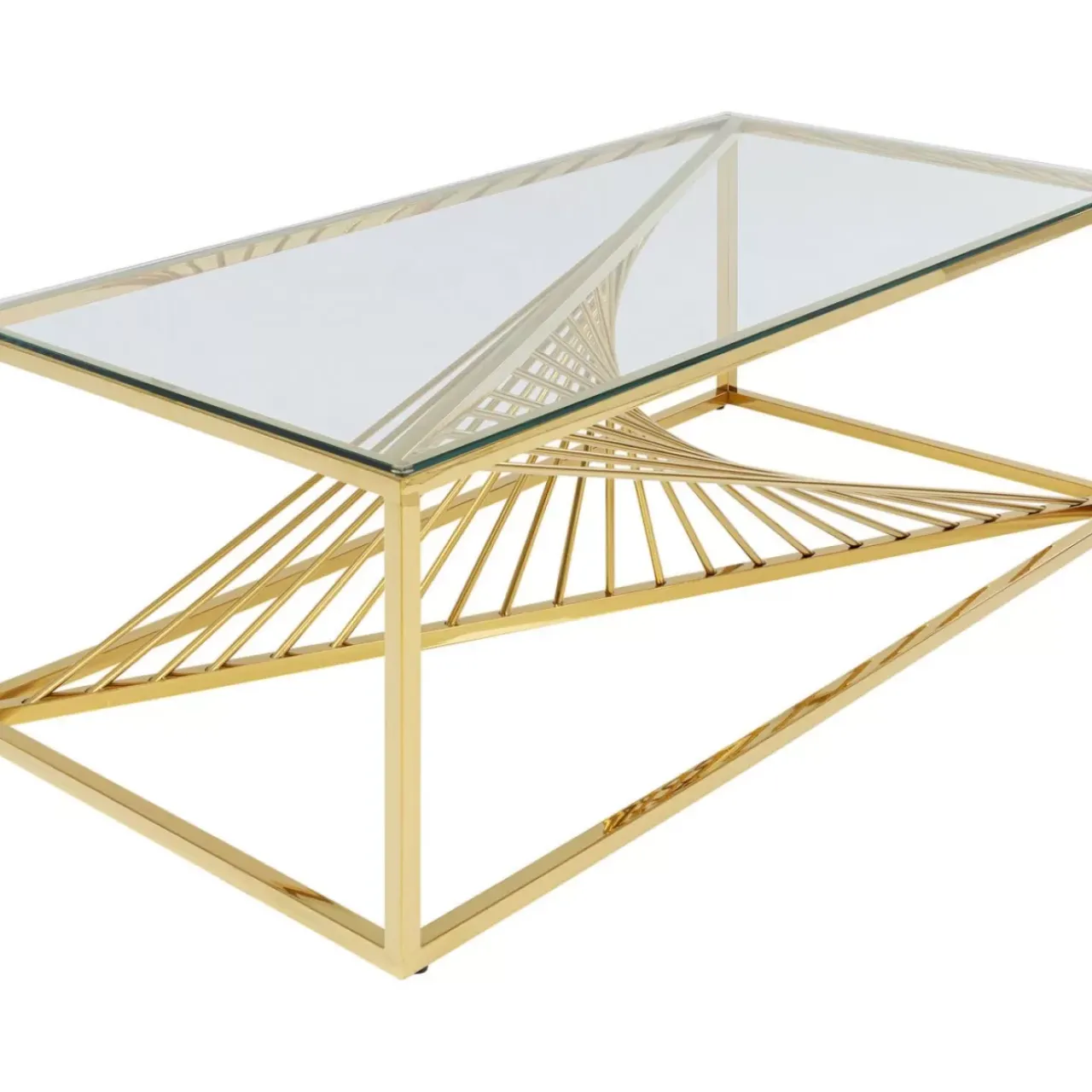 KARE Design Tische-Couchtisch Laser Gold 120X60