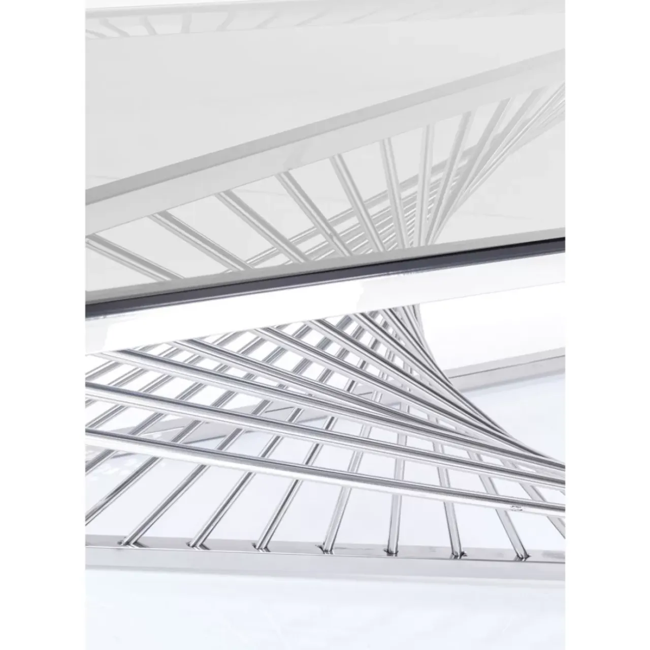 KARE Design Tische-Couchtisch Laser Silber Klarglas 120X60