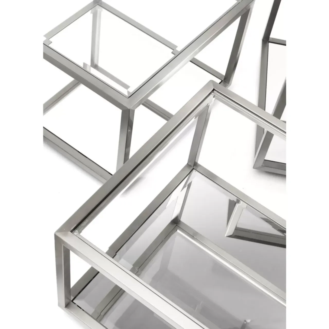 KARE Design Tische-Couchtisch Luigi Silber (4/Set)