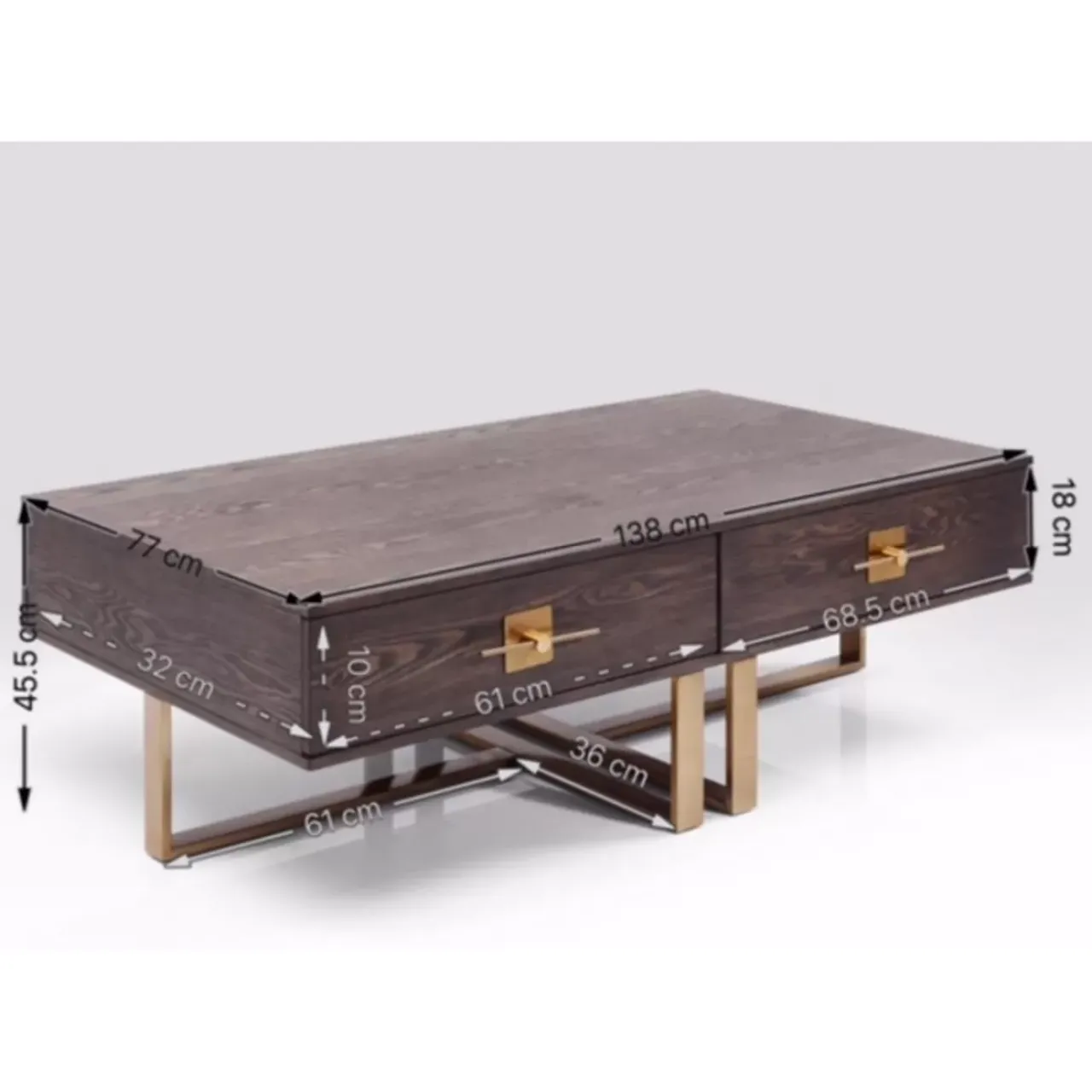 KARE Design Tische-Couchtisch Osaka 138X77Cm