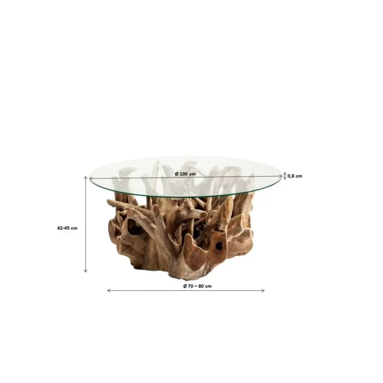 KARE Design Tische-Couchtisch Roots O100Cm
