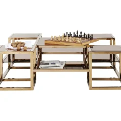KARE Design Tische-Couchtisch Steps Gold 120X120Cm