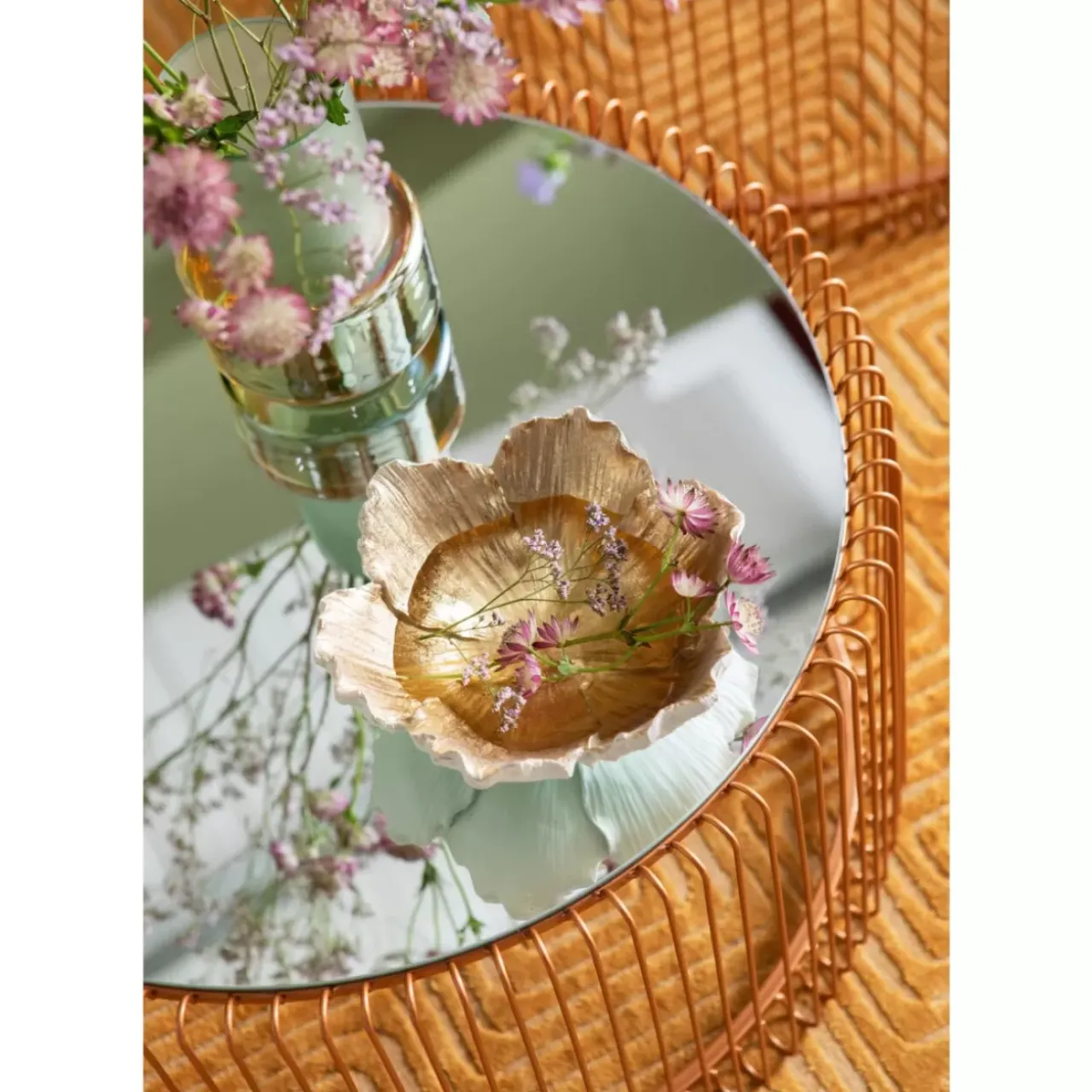 KARE Design Tische-Couchtisch Wire Copper (2/Set)