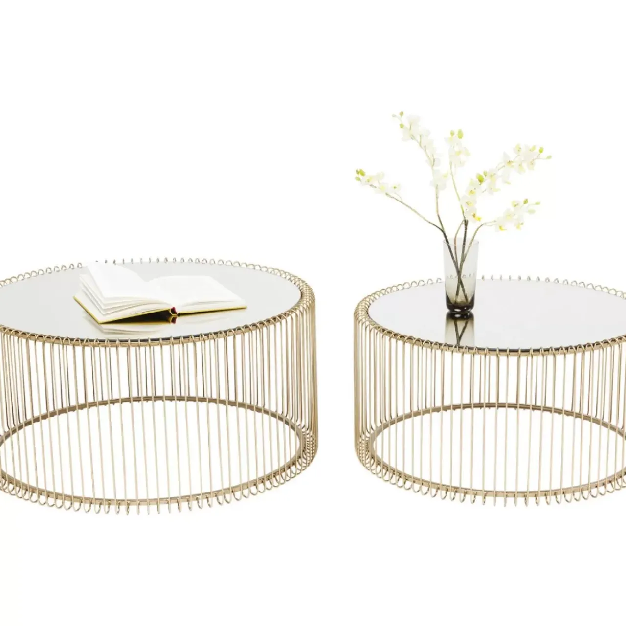 KARE Design Tische-Couchtisch Wire Messing (2/Set)