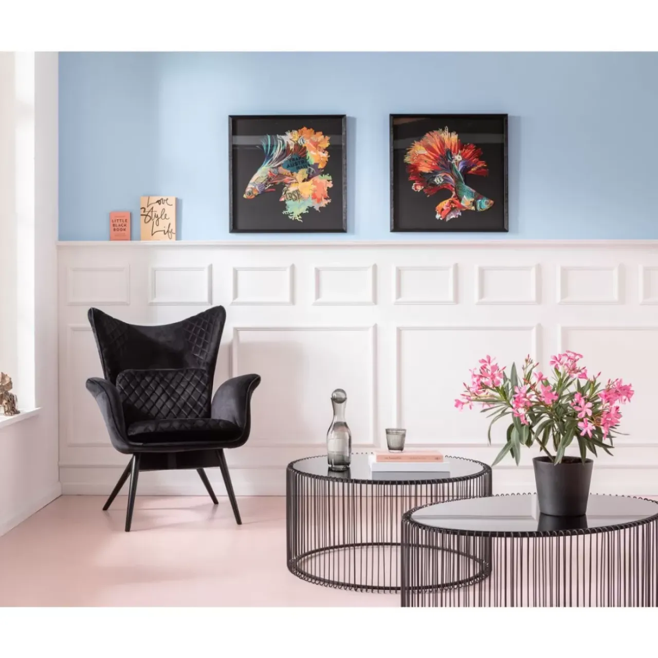 KARE Design Tische-Couchtisch Wire Uno Schwarz 60X90Cm