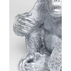 KARE Design Deko & Geschenkartikel-Deko Figur Baby Ape Silber 53