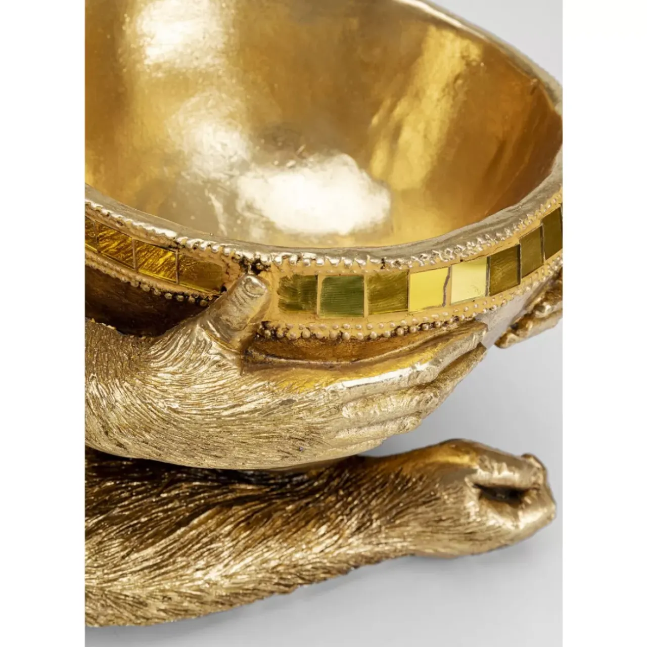KARE Design Deko & Geschenkartikel-Deko Figur Gorilla Holding Bowl Gold