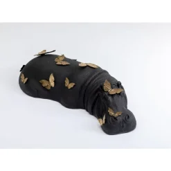 KARE Design Deko & Geschenkartikel-Deko Figur Hippo Butterflies 35Cm
