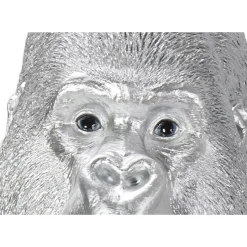 KARE Design Deko & Geschenkartikel-Deko Figur Monkey Gorilla Side Xl Silber Matt