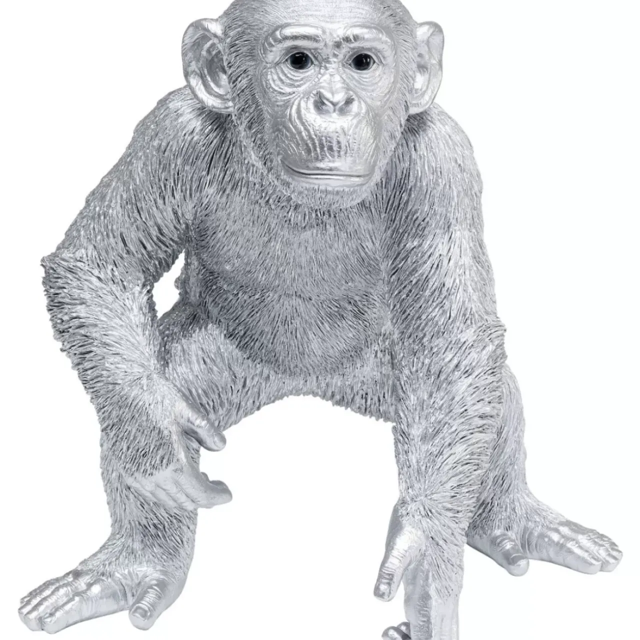 KARE Design Deko & Geschenkartikel-Deko Figur Playing Ape Silber 50