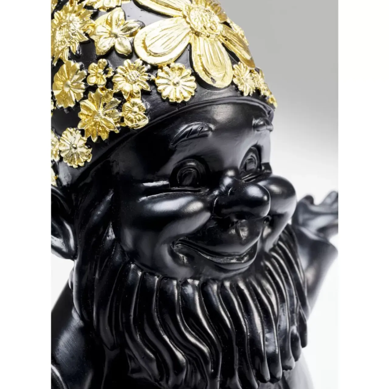 KARE Design Deko & Geschenkartikel-Deko Figur Zwerg Meditation Schwarz Gold 19