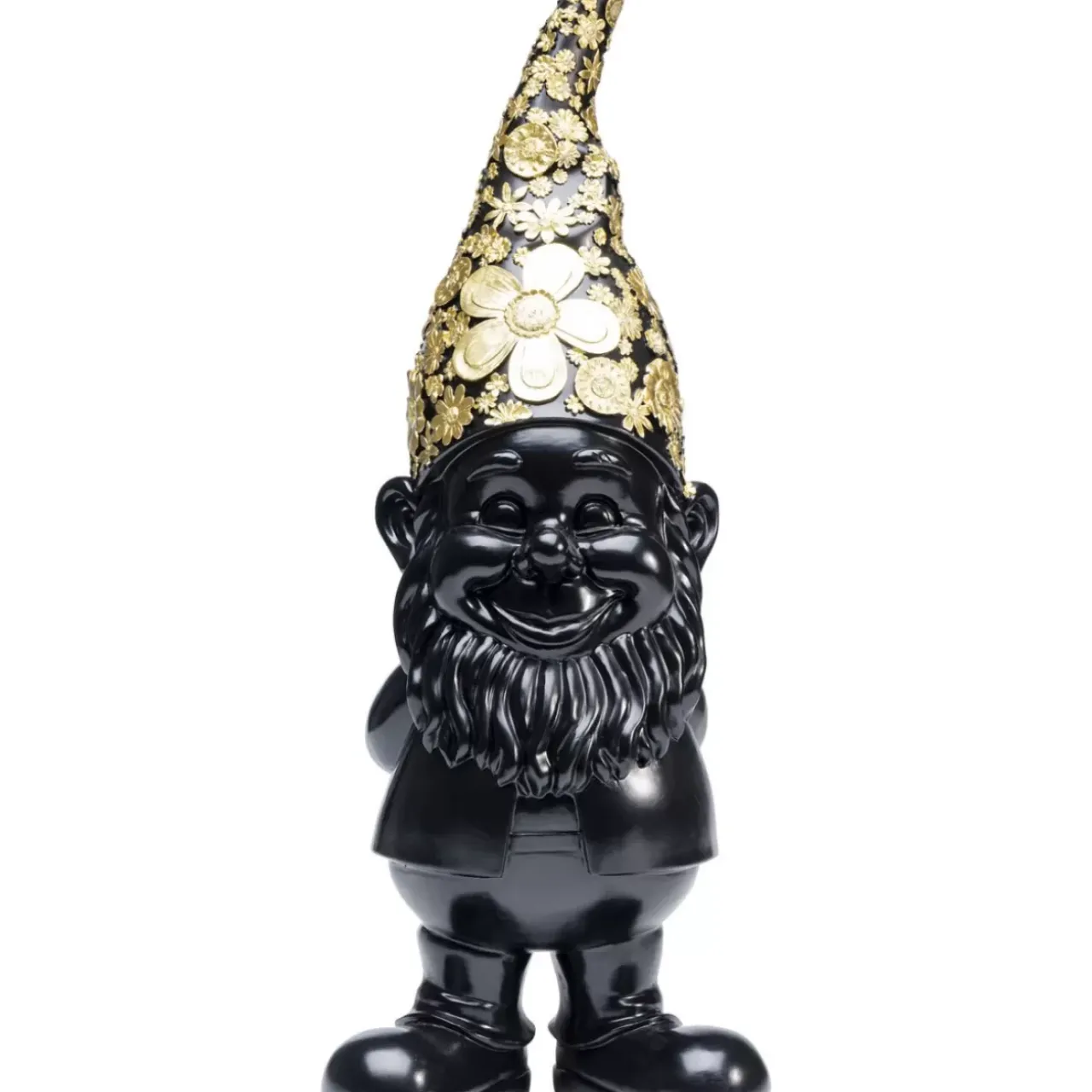 KARE Design Deko & Geschenkartikel-Deko Figur Zwerg Standing Schwarz Gold 61Cm