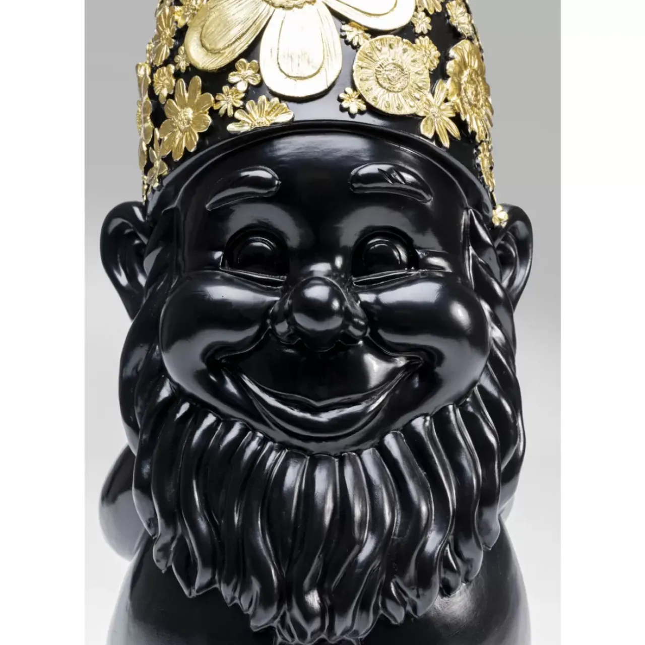 KARE Design Deko & Geschenkartikel-Deko Figur Zwerg Standing Schwarz Gold 61Cm