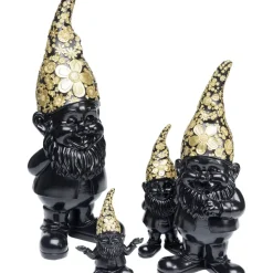 KARE Design Deko & Geschenkartikel-Deko Figur Zwerg Standing Schwarz Gold 46Cm