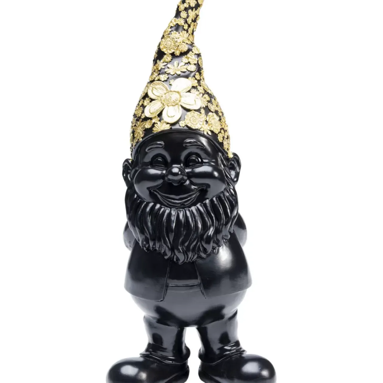 KARE Design Deko & Geschenkartikel-Deko Figur Zwerg Standing Schwarz Gold 30Cm