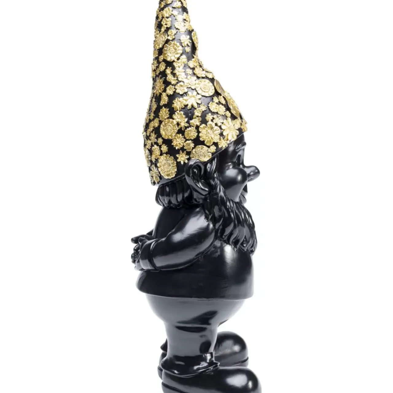 KARE Design Deko & Geschenkartikel-Deko Figur Zwerg Standing Schwarz Gold 30Cm