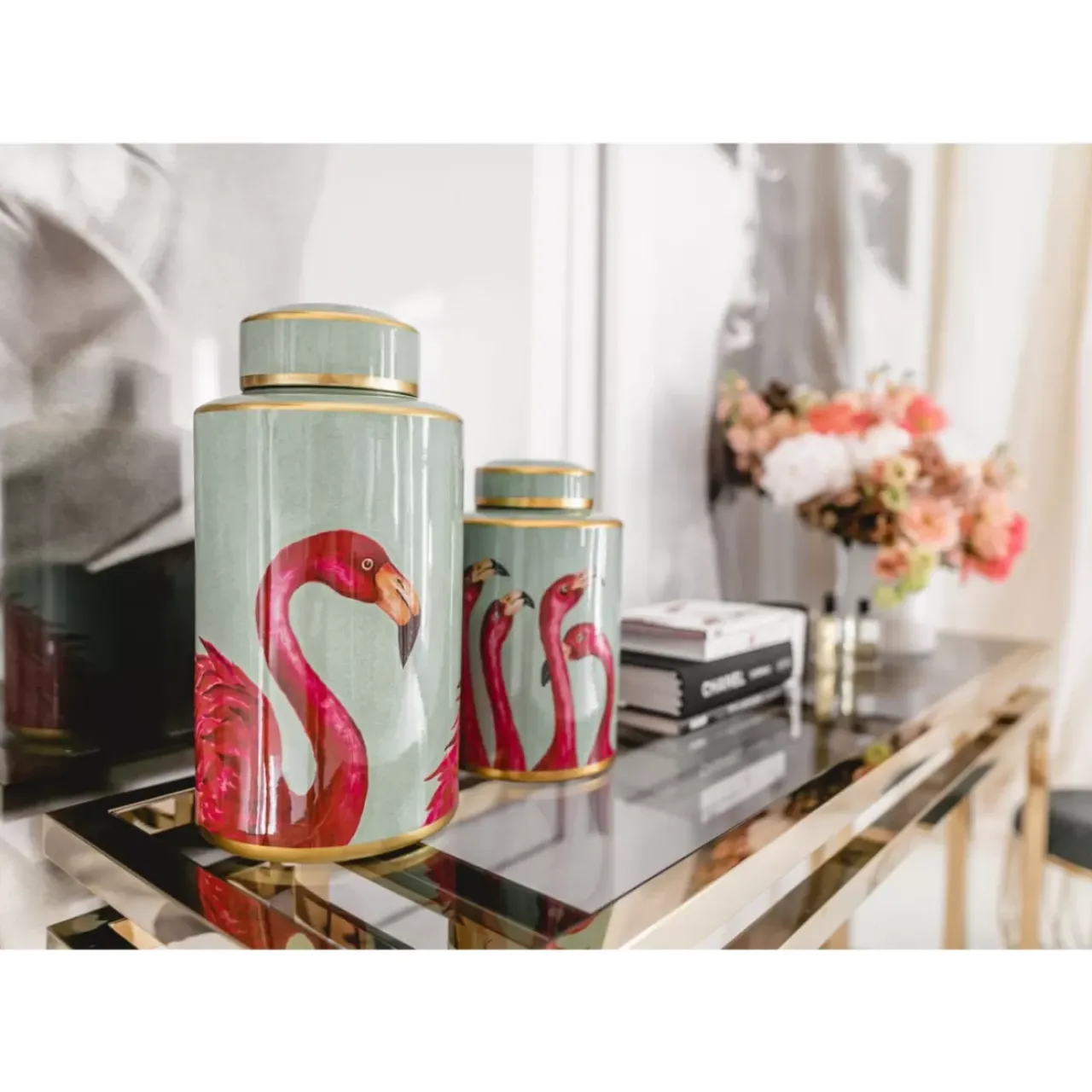 KARE Design Deko & Geschenkartikel-Deko Gefas Flamingos 29Cm