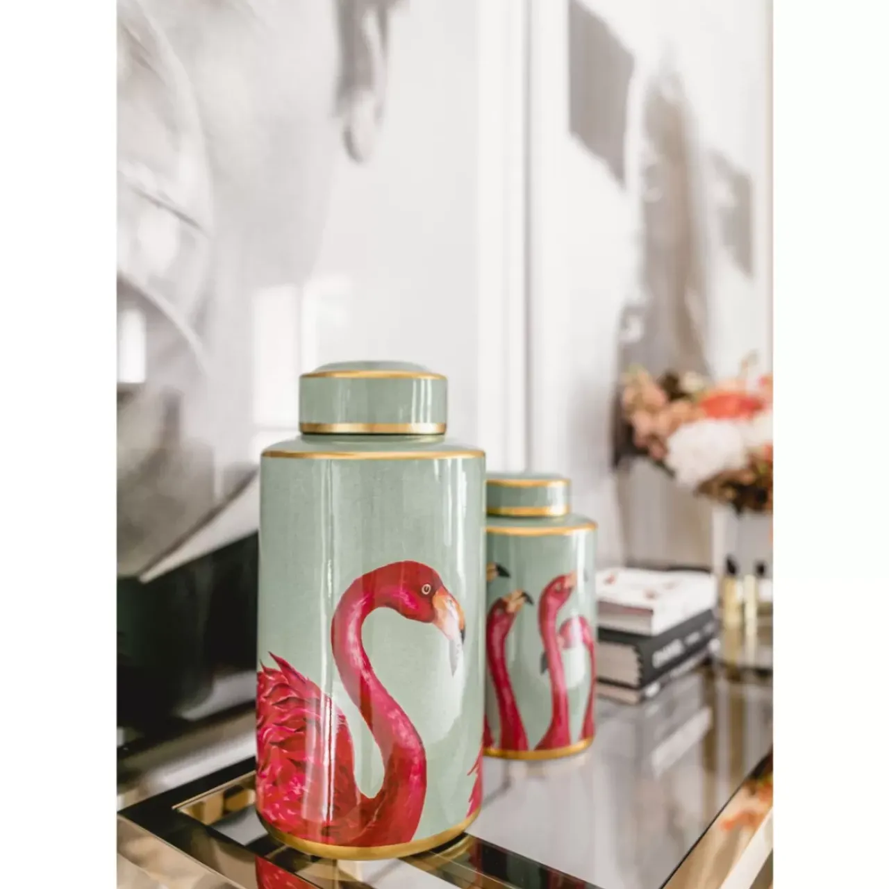 KARE Design Deko & Geschenkartikel-Deko Gefas Flamingos 29Cm