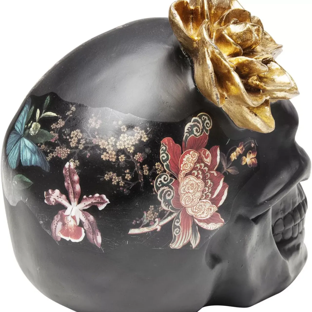 KARE Design Deko & Geschenkartikel-Deko Objekt Flower Skull 22Cm
