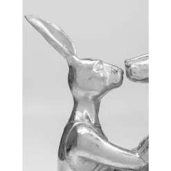 KARE Design Deko & Geschenkartikel-Deko Objekt Kissing Rabbit And Dog Silber