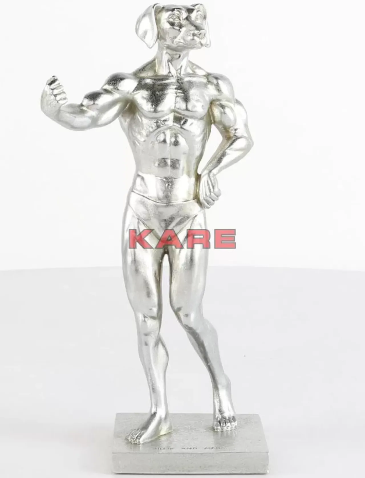 KARE Design Deko & Geschenkartikel-Deko Objekt Muscle Dog Silber