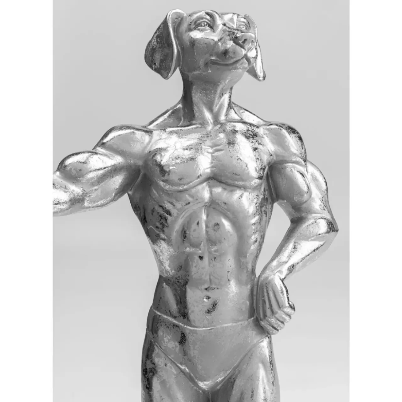 KARE Design Deko & Geschenkartikel-Deko Objekt Muscle Dog Silber