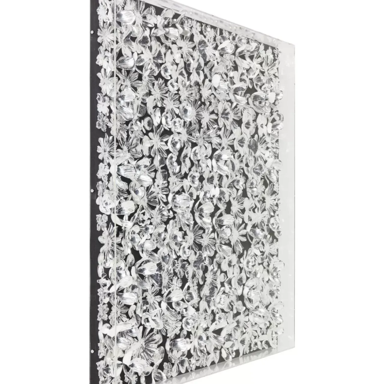 KARE Design Bilder-Deko Rahmen Silver Flower 100X100Cm