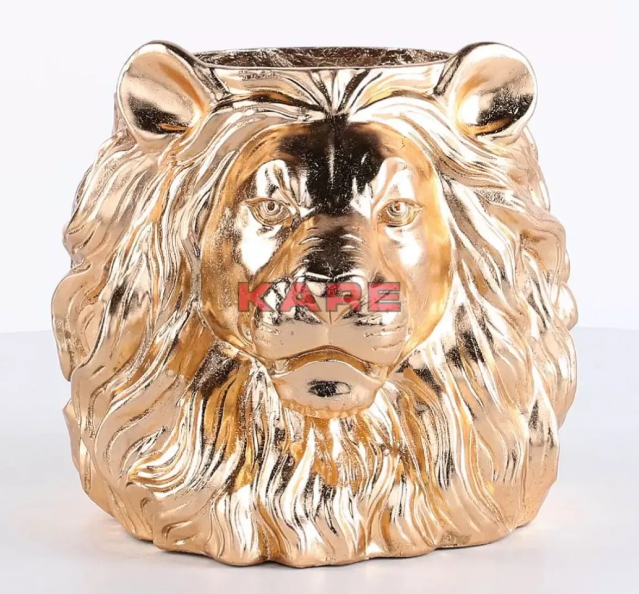 KARE Design Aufbewahrung & Ordnung-Deko Ubertopf Lion Gold