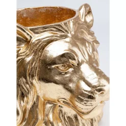 KARE Design Aufbewahrung & Ordnung-Deko Ubertopf Lion Gold