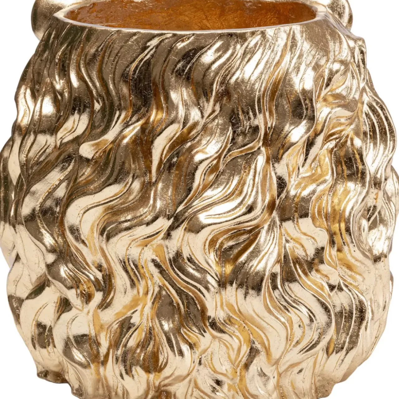 KARE Design Aufbewahrung & Ordnung-Deko Ubertopf Lion Gold