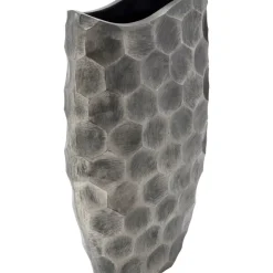 KARE Design Vasen-Deko Vase Sacramento Comb Silber Antik 59Cm