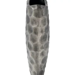 KARE Design Vasen-Deko Vase Sacramento Comb Silber Antik 59Cm