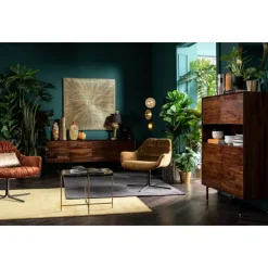 KARE Design Sessel-Drehsessel Bristol Rostrot