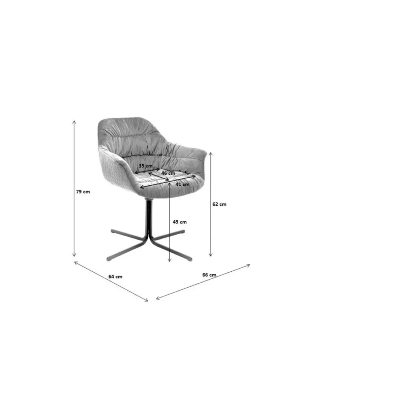 KARE Design Stühle-Drehstuhl Colmar Grun