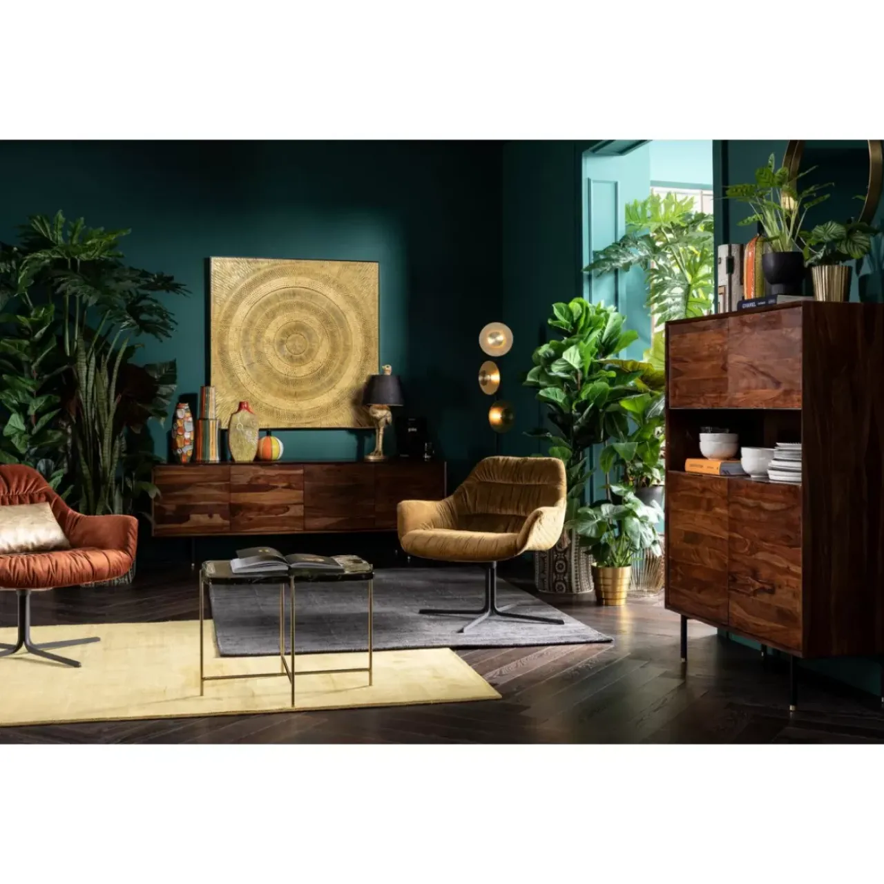 KARE Design Stühle-Drehstuhl Colmar Rostrot