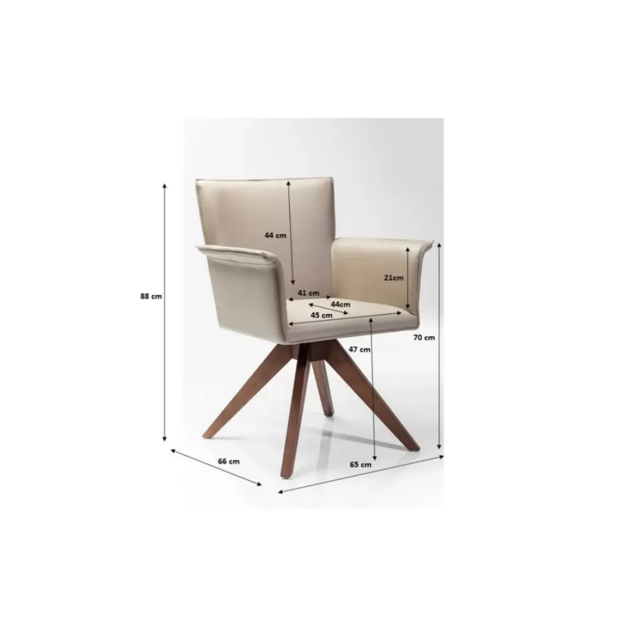 KARE Design Stühle-Drehstuhl Foxy