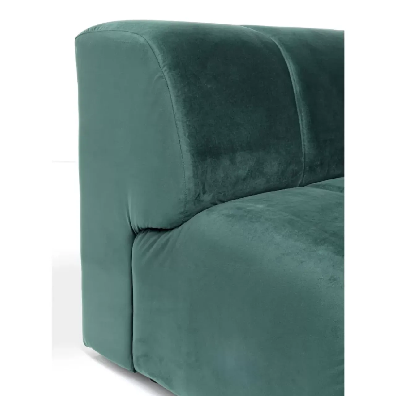 KARE Design Sofas & Couches-Ecksofa Belami Velvet Dunkelgrun Rechts 265Cm