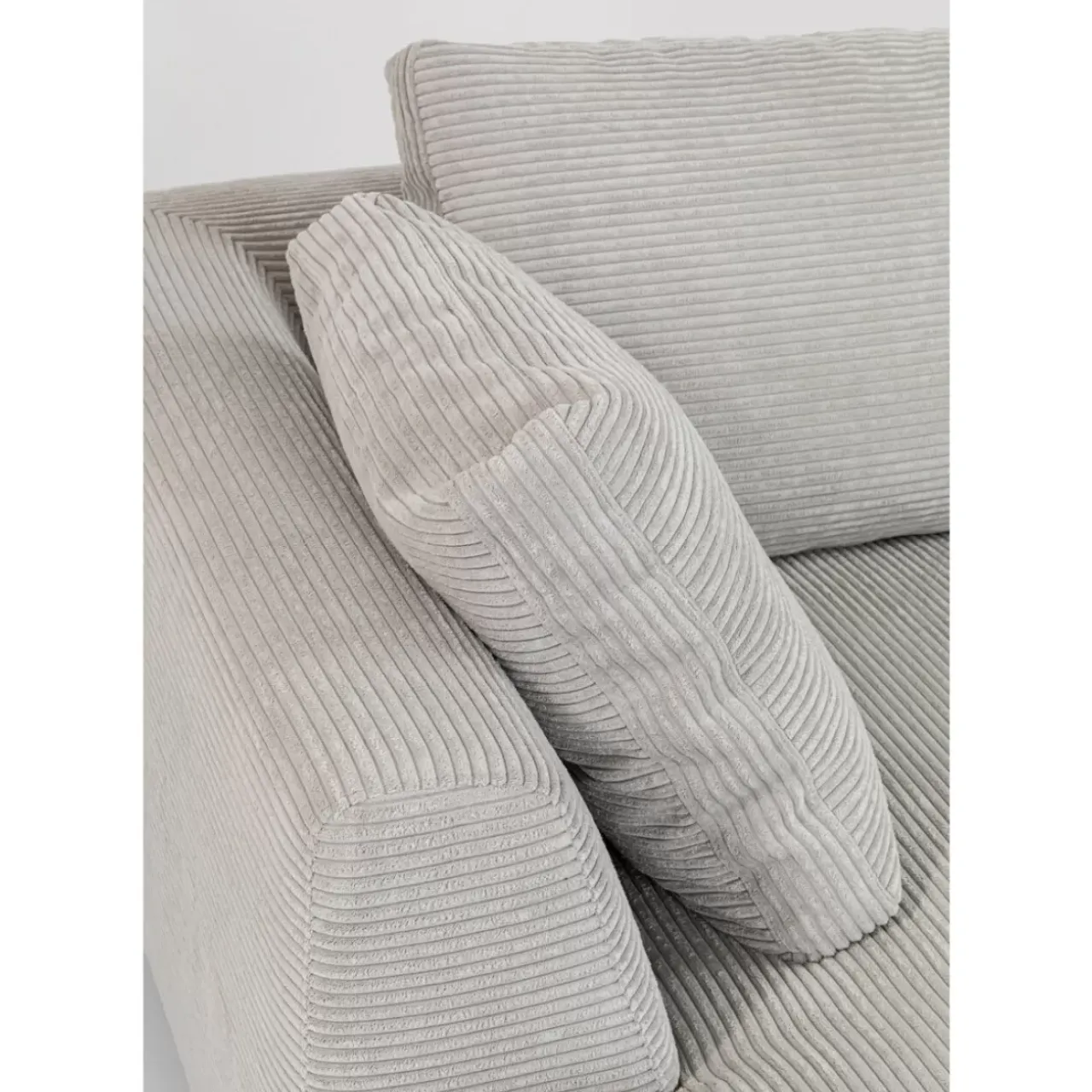 KARE Design Sofas & Couches-Ecksofa Gianni Cord Grau Links