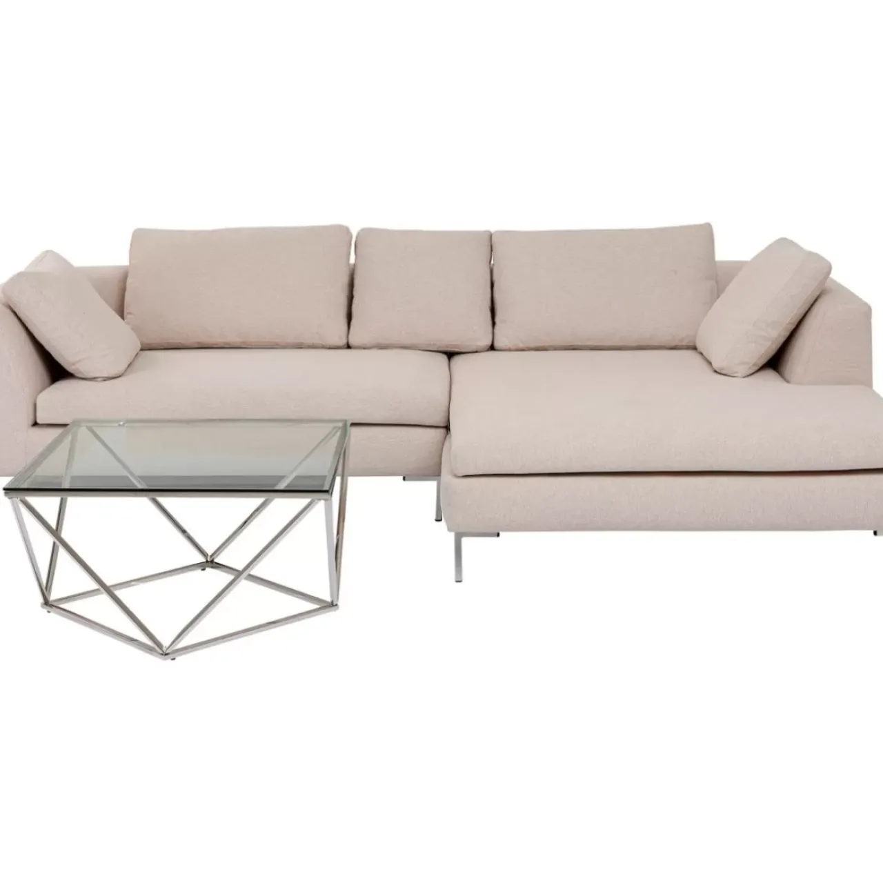 KARE Design Sofas & Couches-Ecksofa Gianni Creme Rechts