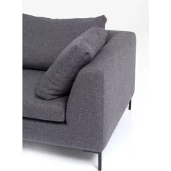 KARE Design Sofas & Couches-Ecksofa Gianni Dolce Dunkelgrau Links