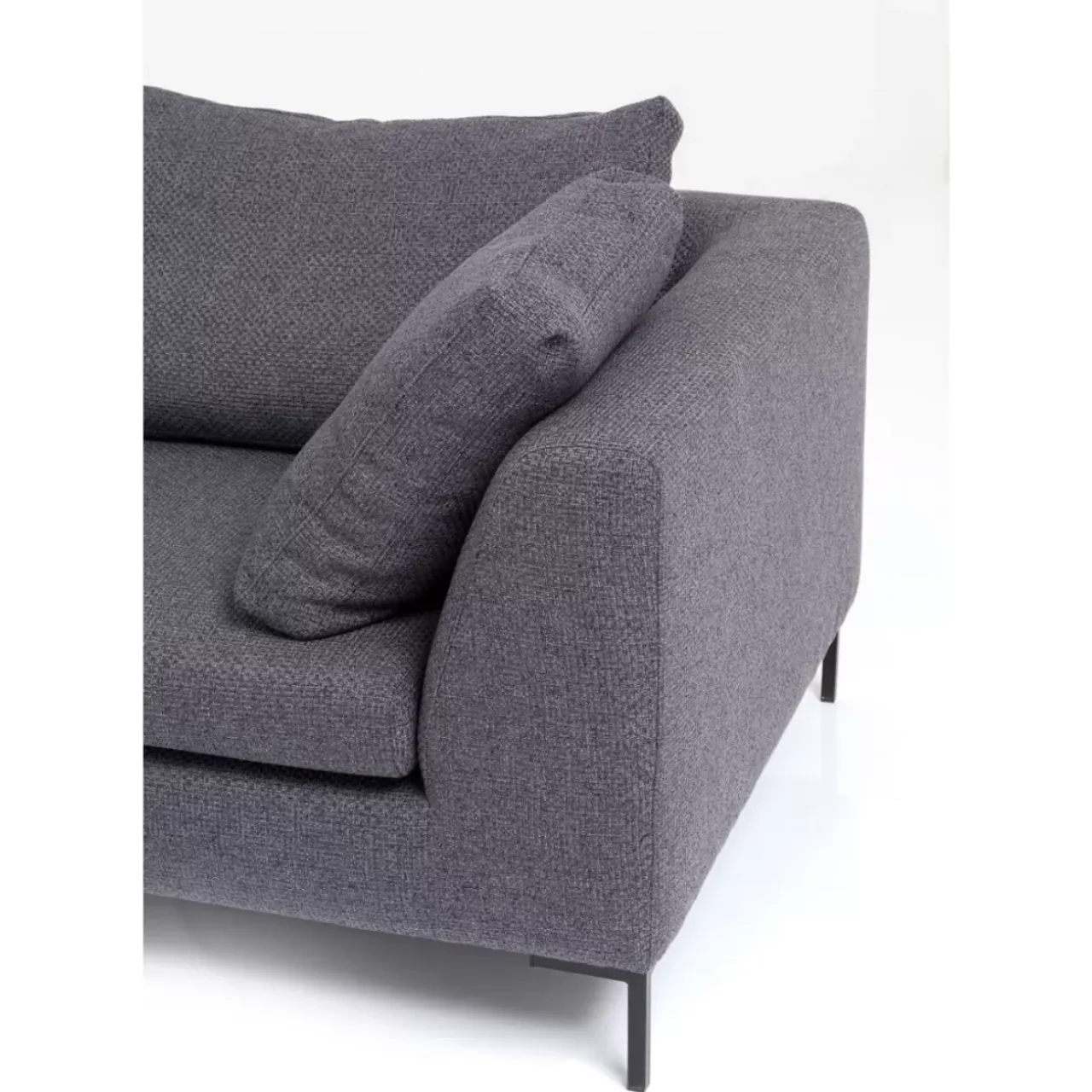 KARE Design Sofas & Couches-Ecksofa Gianni Dolce Dunkelgrau Links