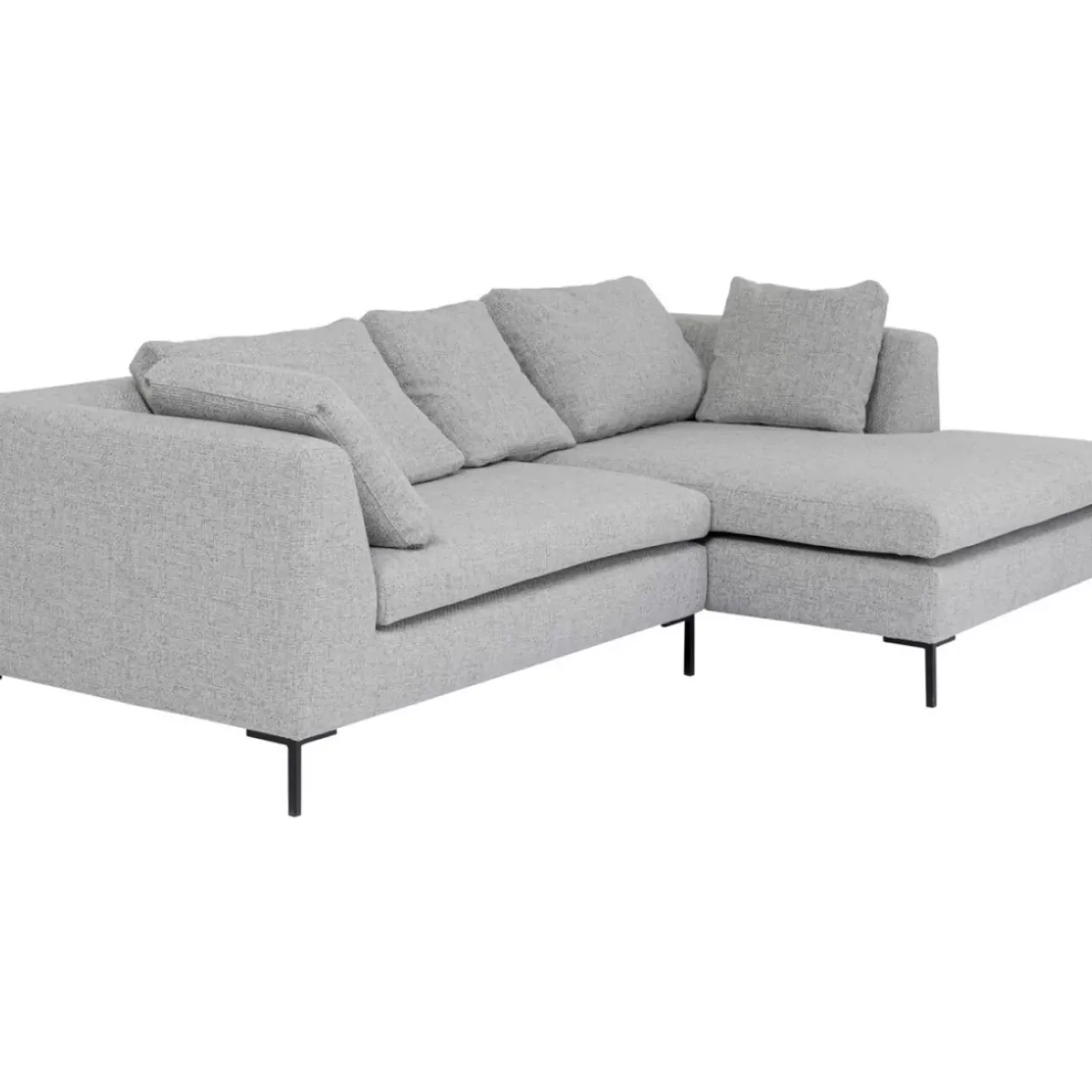 KARE Design Sofas & Couches-Ecksofa Gianni Dolce Hellgrau Rechts