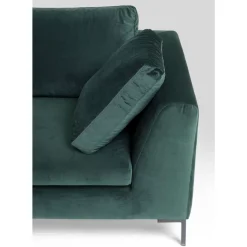 KARE Design Sofas & Couches-Ecksofa Gianni Small Velvet Dunkelgrun Links