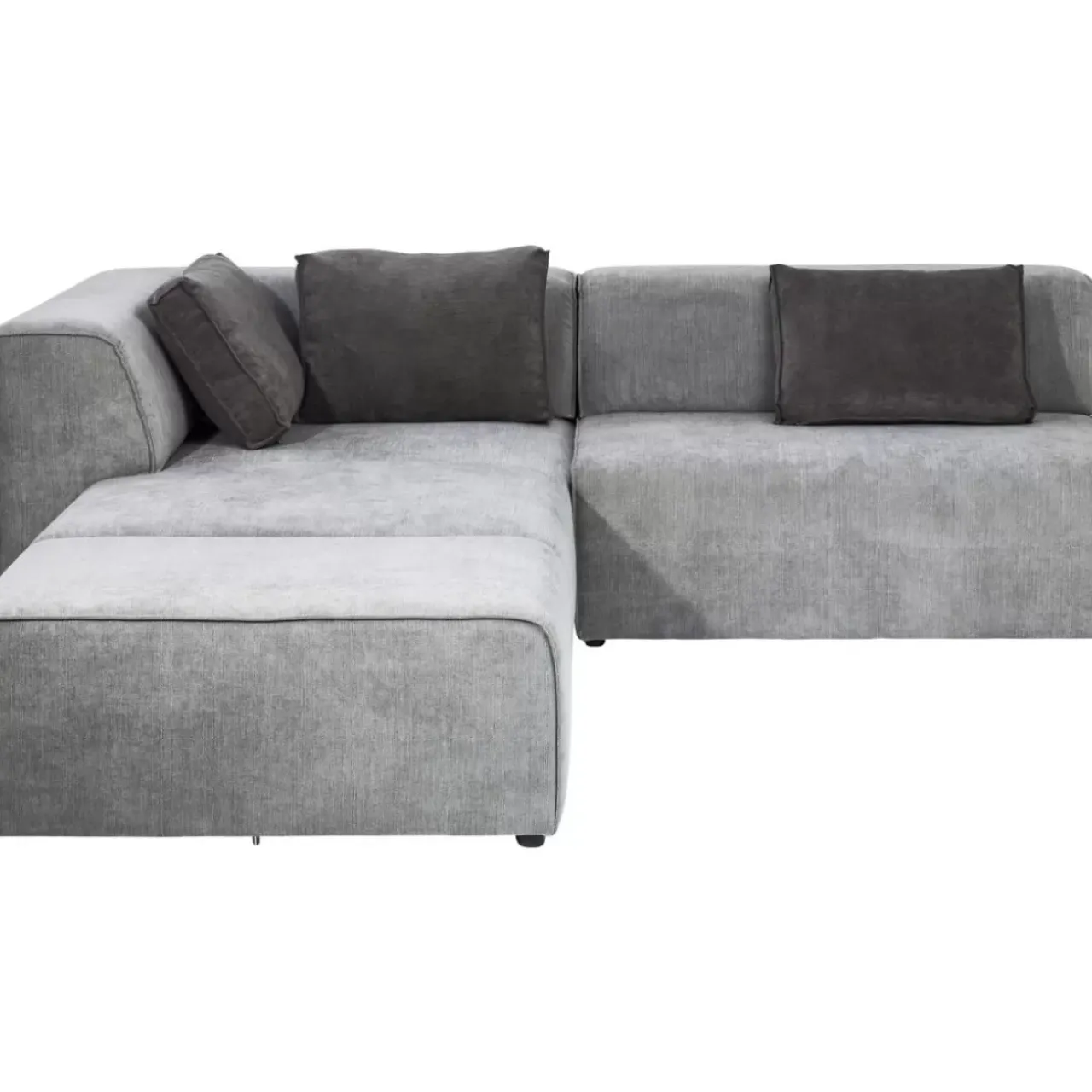 KARE Design Sofas & Couches-Ecksofa Infinity Ottomane Grau Links