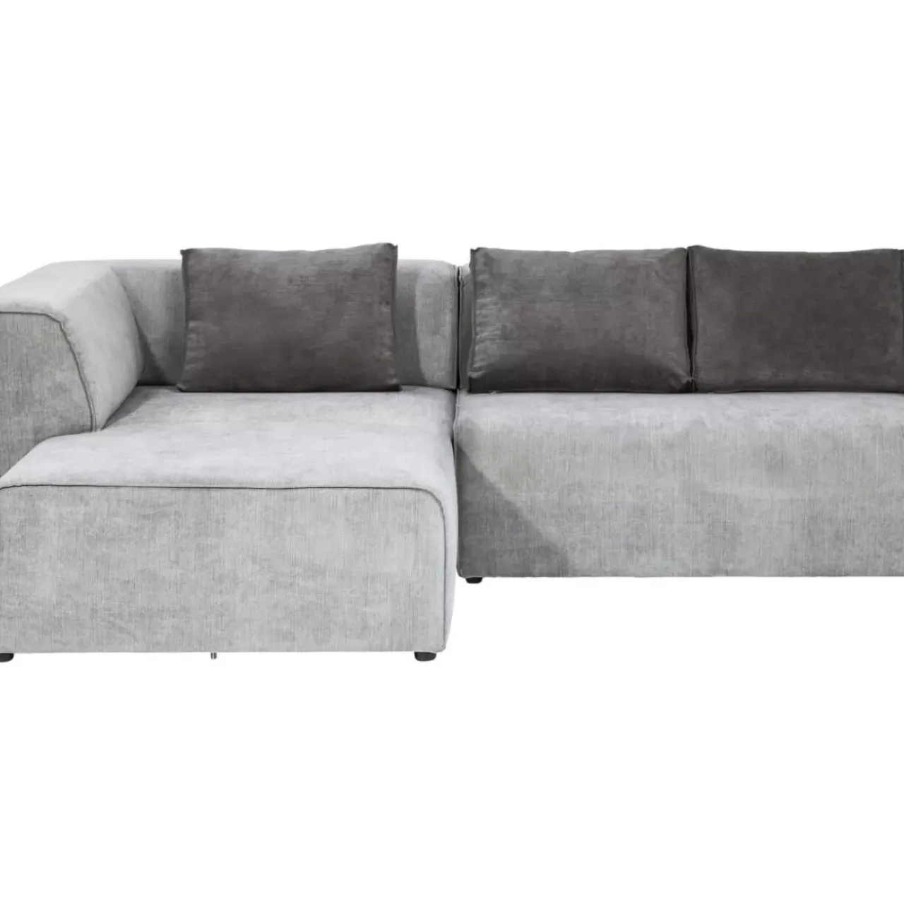 KARE Design Sofas & Couches-Ecksofa Infinity Ottomane Grau Links